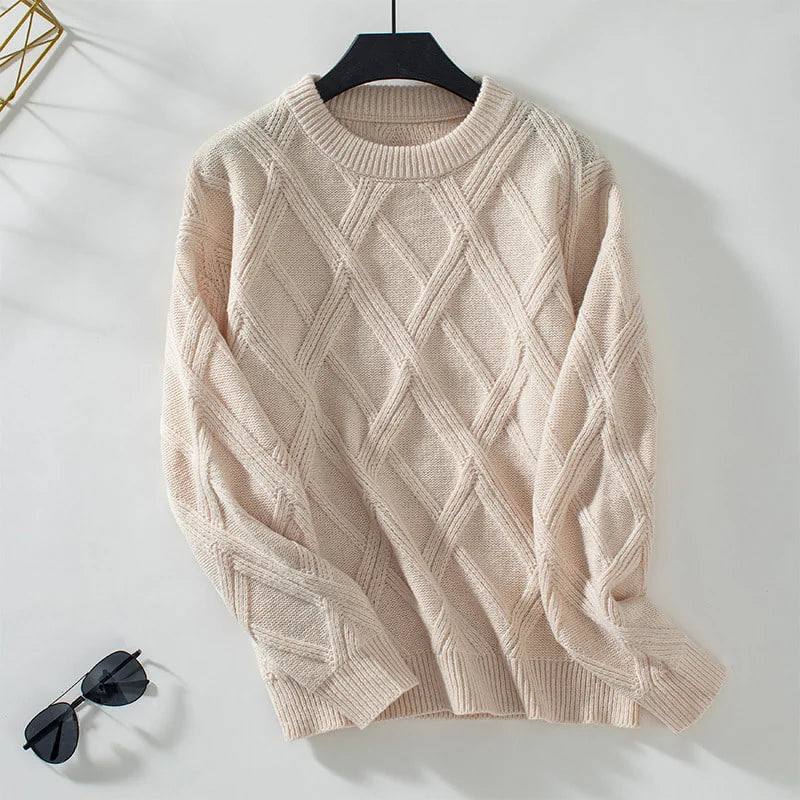 falapala Cozy Cable - Knit Crew - Neck Sweater: Style Meets Comfort