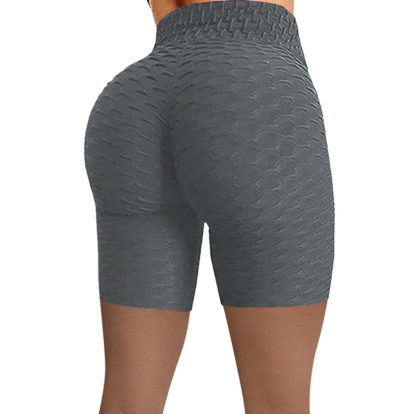 falapala Stylish High - Waist Textured Biker Shorts - Multiple Colors for Every Look