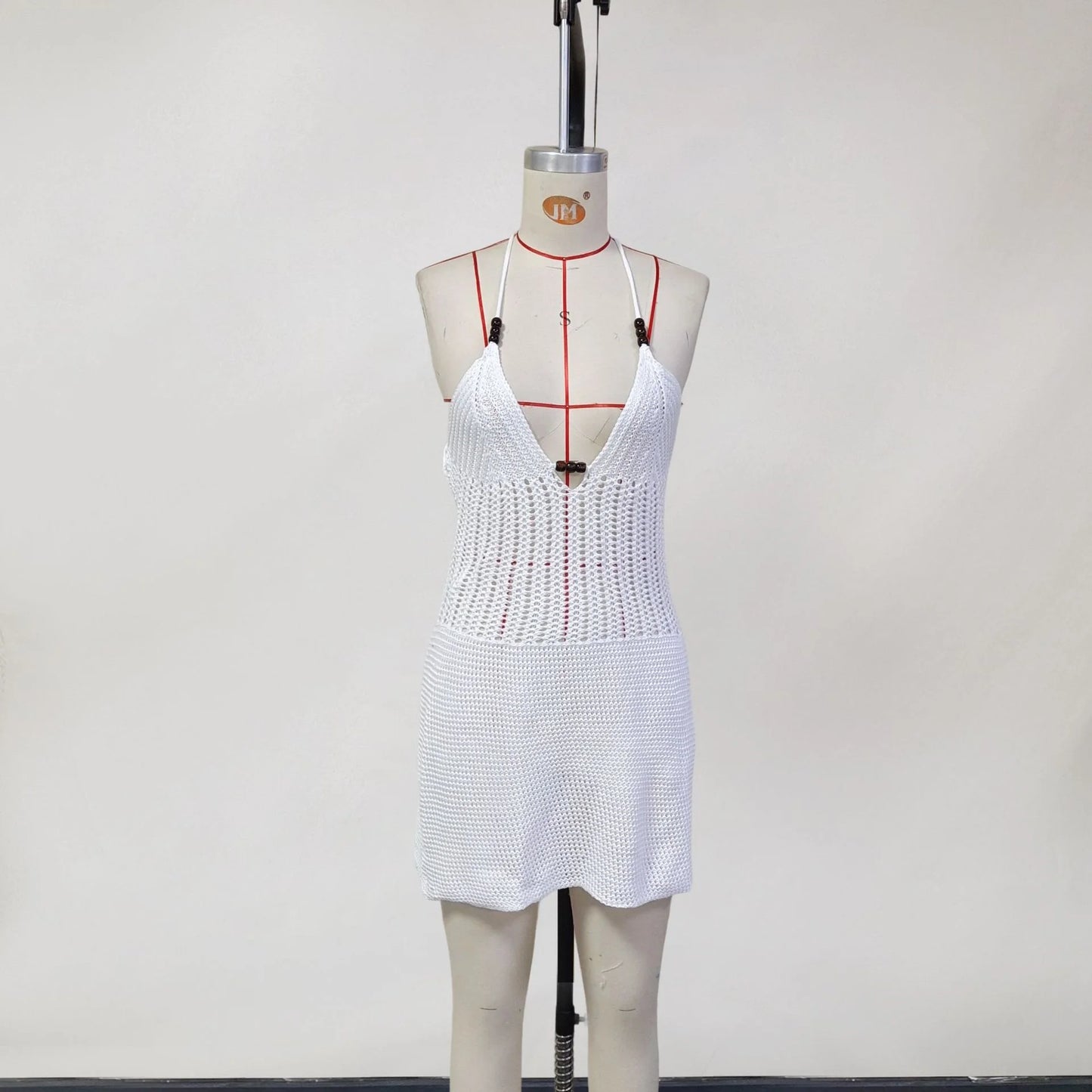 falapala Crochet Halter V - Neck Beach Dress - 3 Stunning Colors for Summer