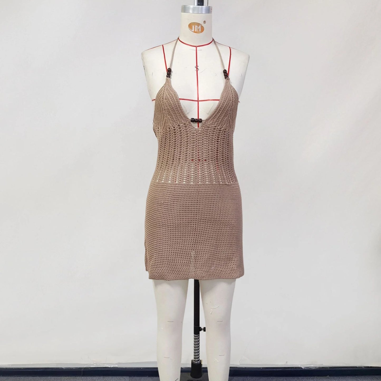 falapala Crochet Halter V - Neck Beach Dress - 3 Stunning Colors for Summer